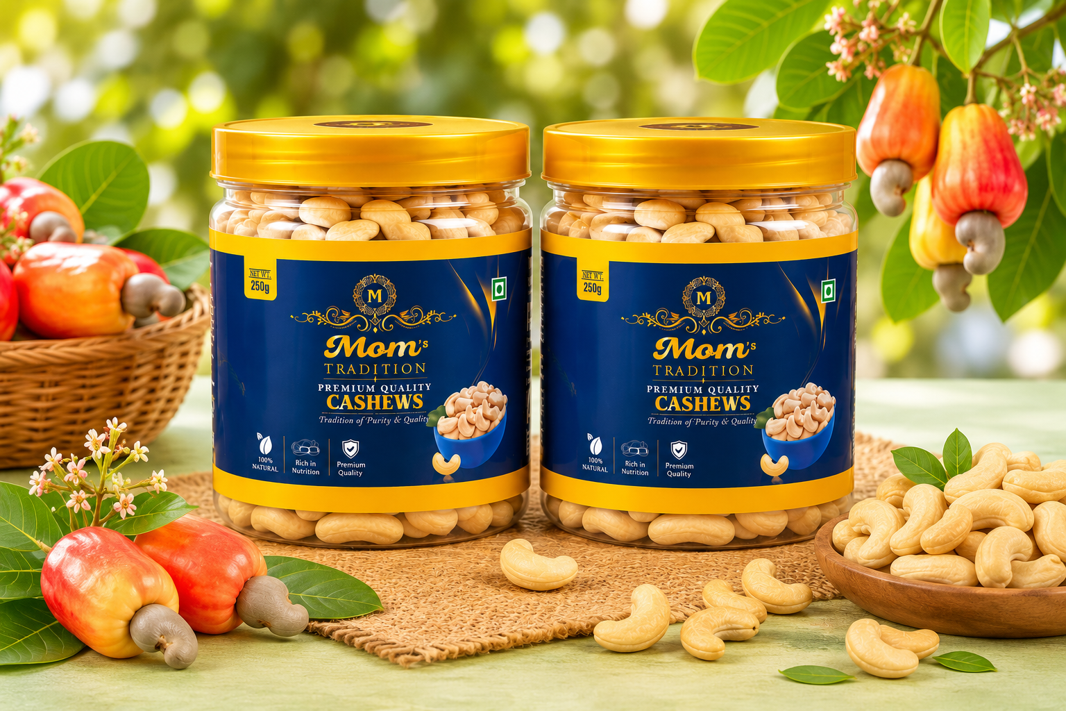 Premium Raw Whole Cashews(Kaju)W240-Grade