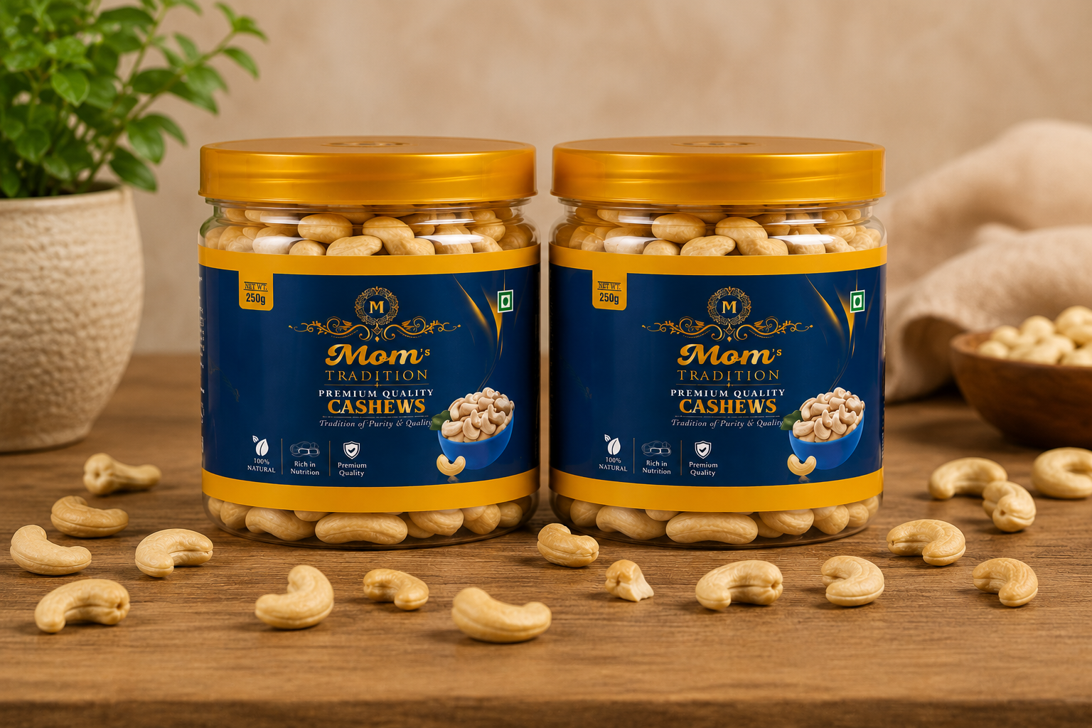 Premium Raw Whole Cashews(Kaju)W240-Grade image 2